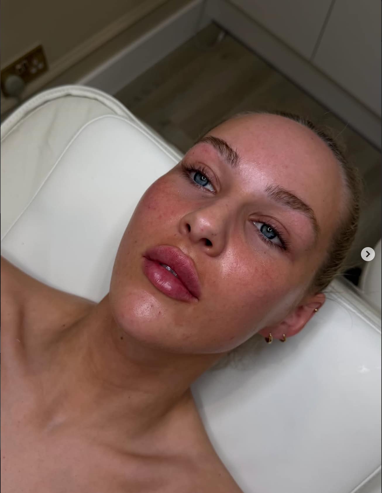 A relaxed client after treatment at Face by Demi